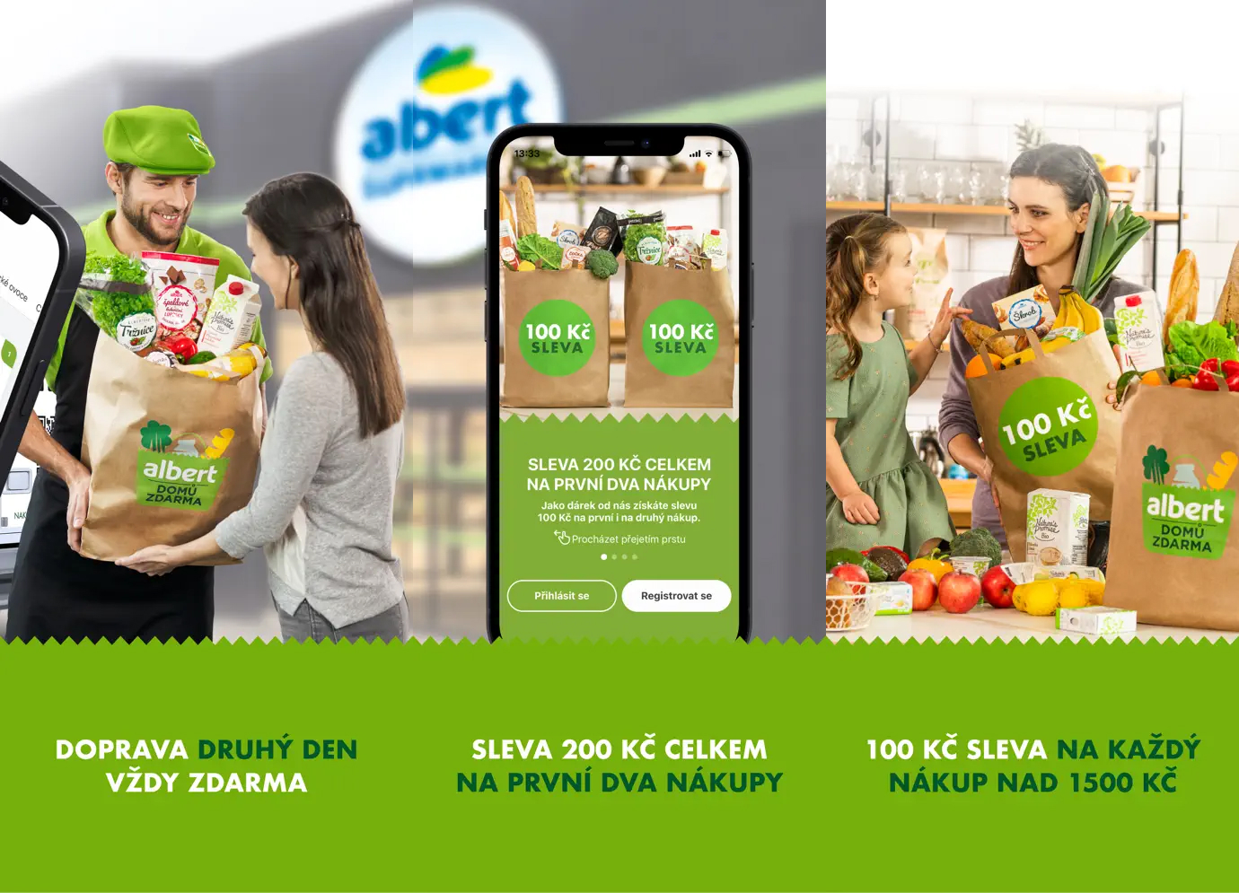Albert Domů Zdarma — мобильное приложение для онлайн магазина по доставке еды на дом